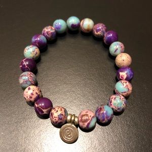 Purple and Teal Jasper Bracelet